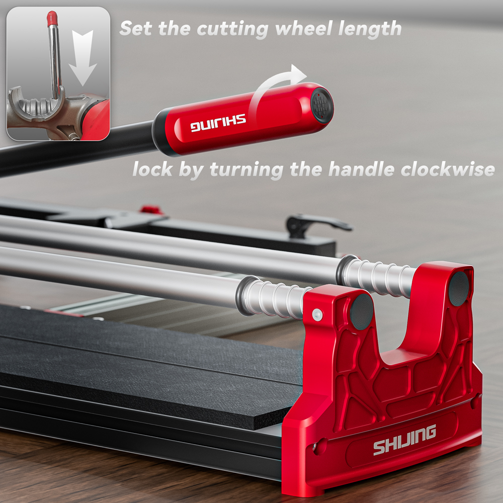 SHIJING 48'' Double Track Manual Tile Cutter with Laser Cutting